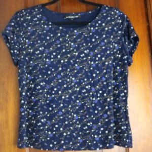 90's Inspired Embroidered Blue Shirt